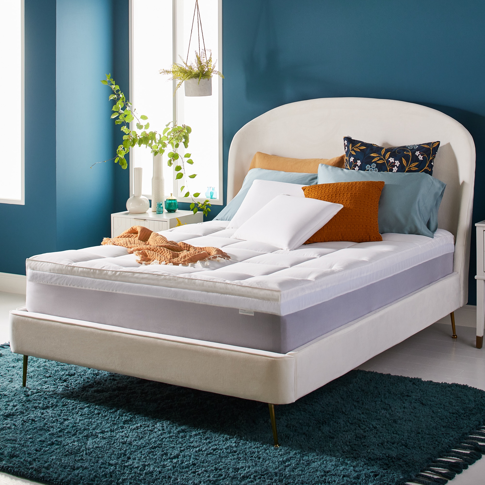 Sleep Innovations 3073869 Enhanced Support Dual Layer Gel 4-in D Memory foam Twin Hypoallergenic Mattress topper