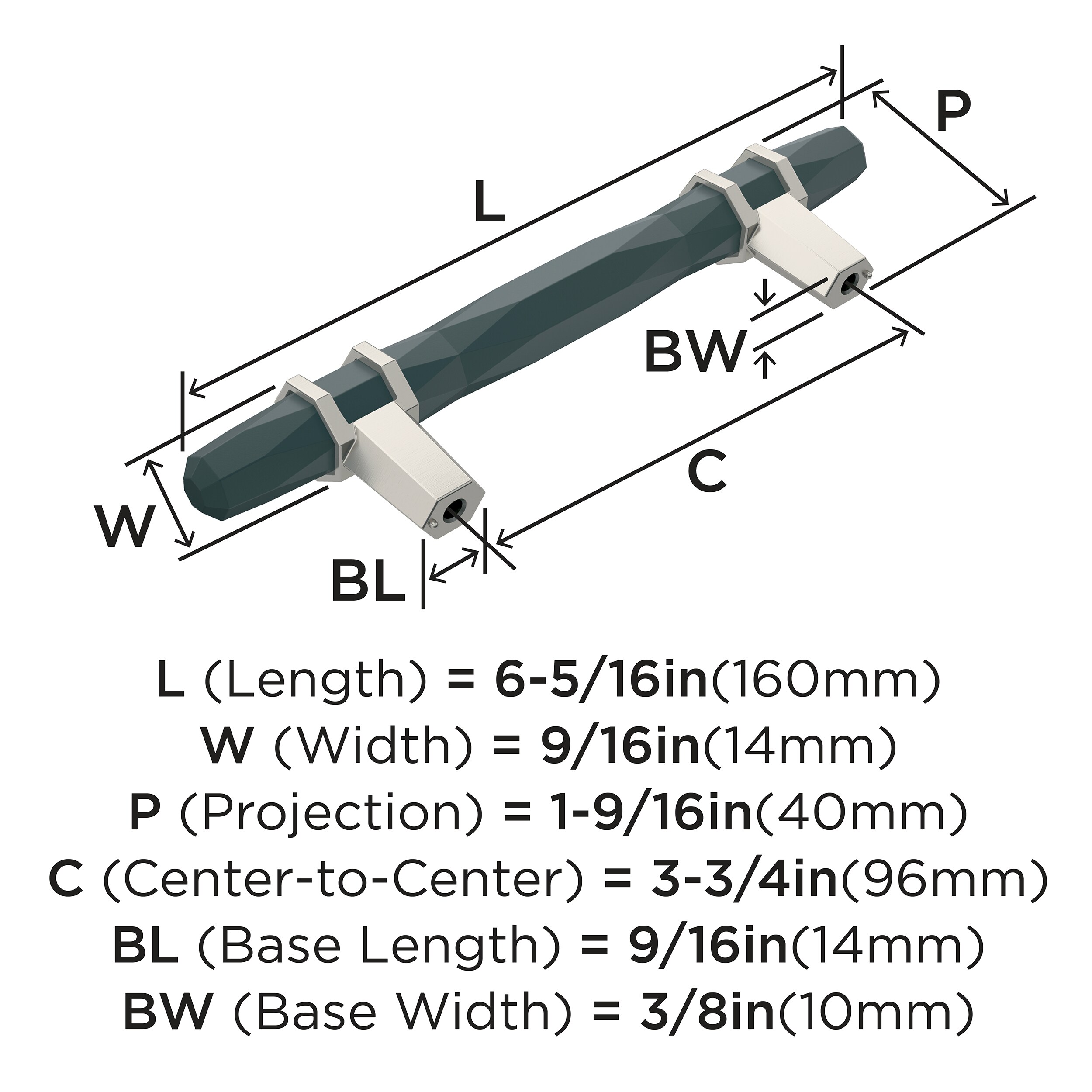 Amerock BP36648BBRG10 Cabinet-Pulls - View #4