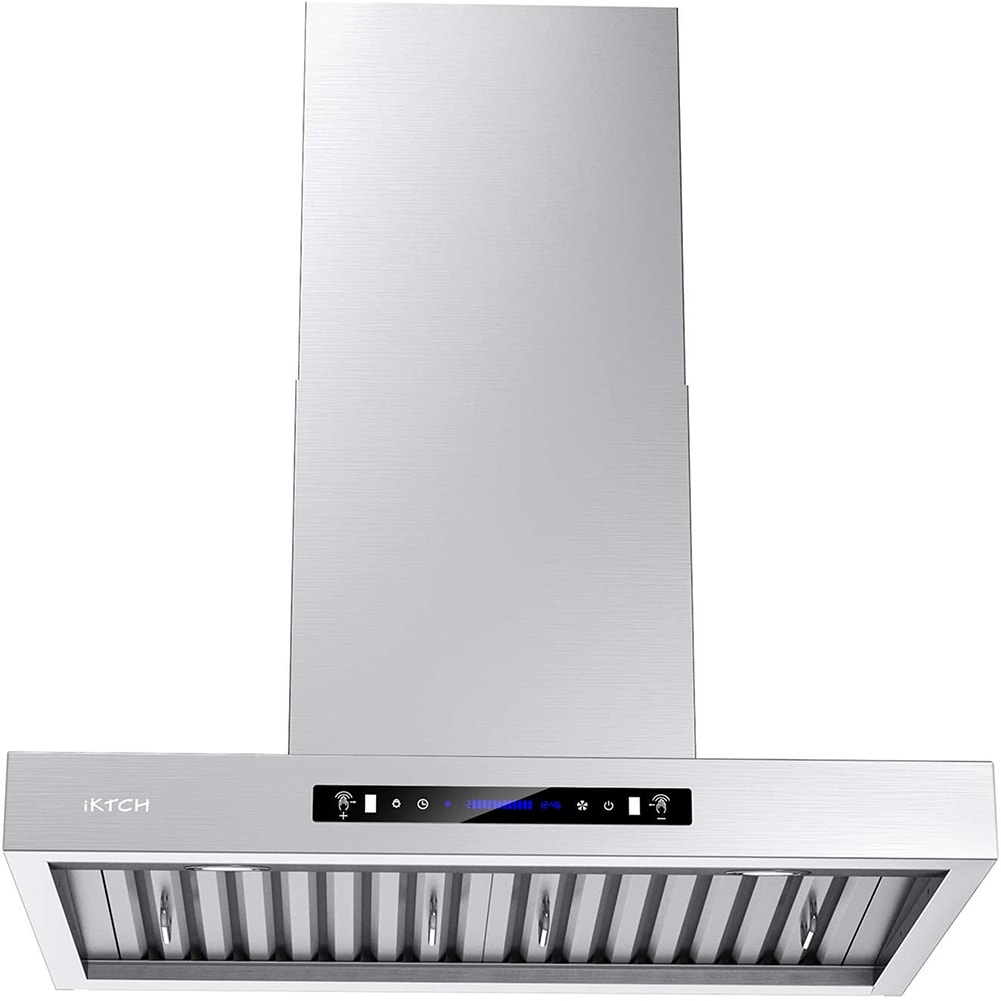  IKTCH 30 inch Built-in/Insert Range Hood 900 CFM,  Ducted/Ductless Convertible Duct, Stainless Steel Kitchen Vent Hood with 4  Speed Gesture Sensing&Touch Control Panel(IKB01-30) : Appliances