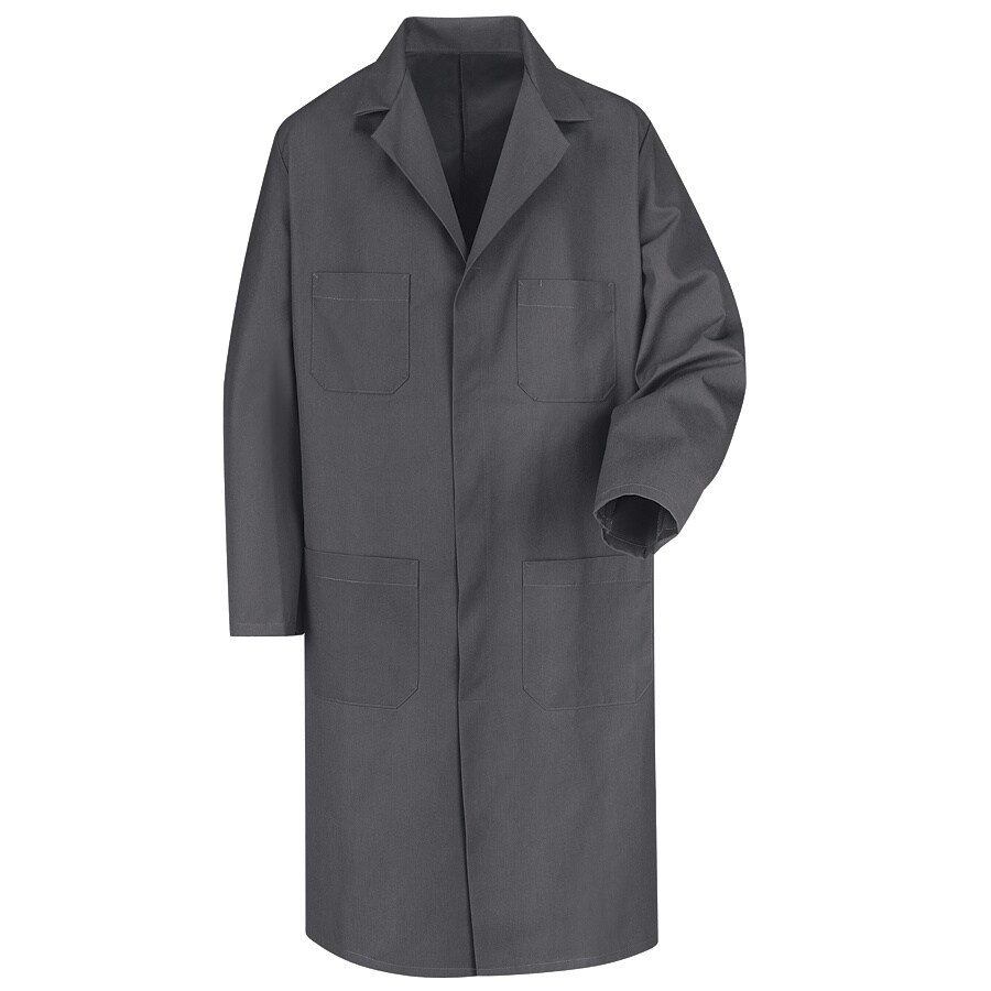 Red Kap 46 Unisex Charcoal Twill Shop Coat at Lowes.com