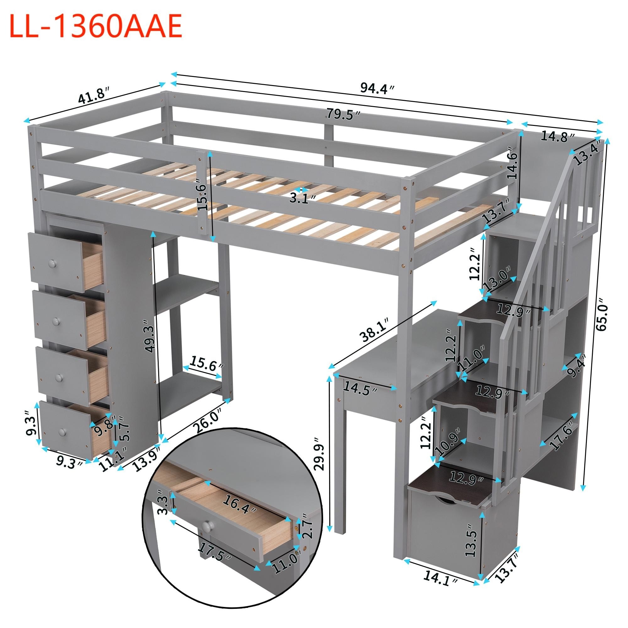 Yiekholo LL-1360AAE Bunk-Beds - View #8