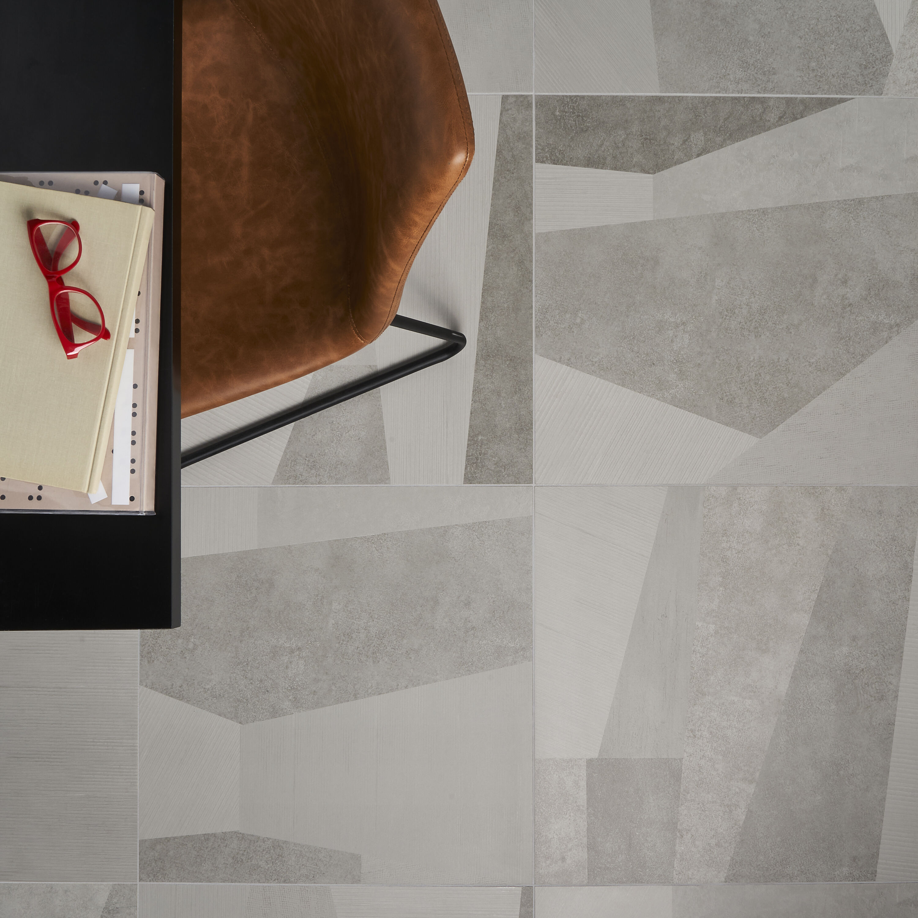 Large Gray Matte Porcelain Floor and Wall Tile