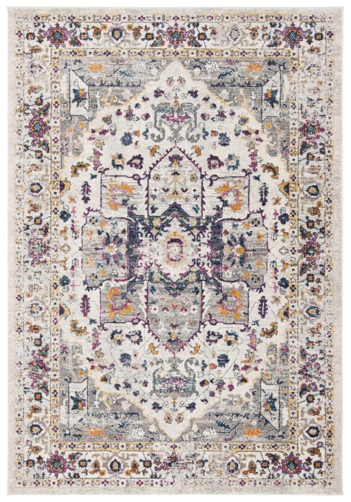 Safavieh EVK275A-5 Evoke Livia 5 x 8 (ft) Loomed Synthetic Ivory/Gray Rectangular Indoor Distressed/Overdyed Vintage Area rug