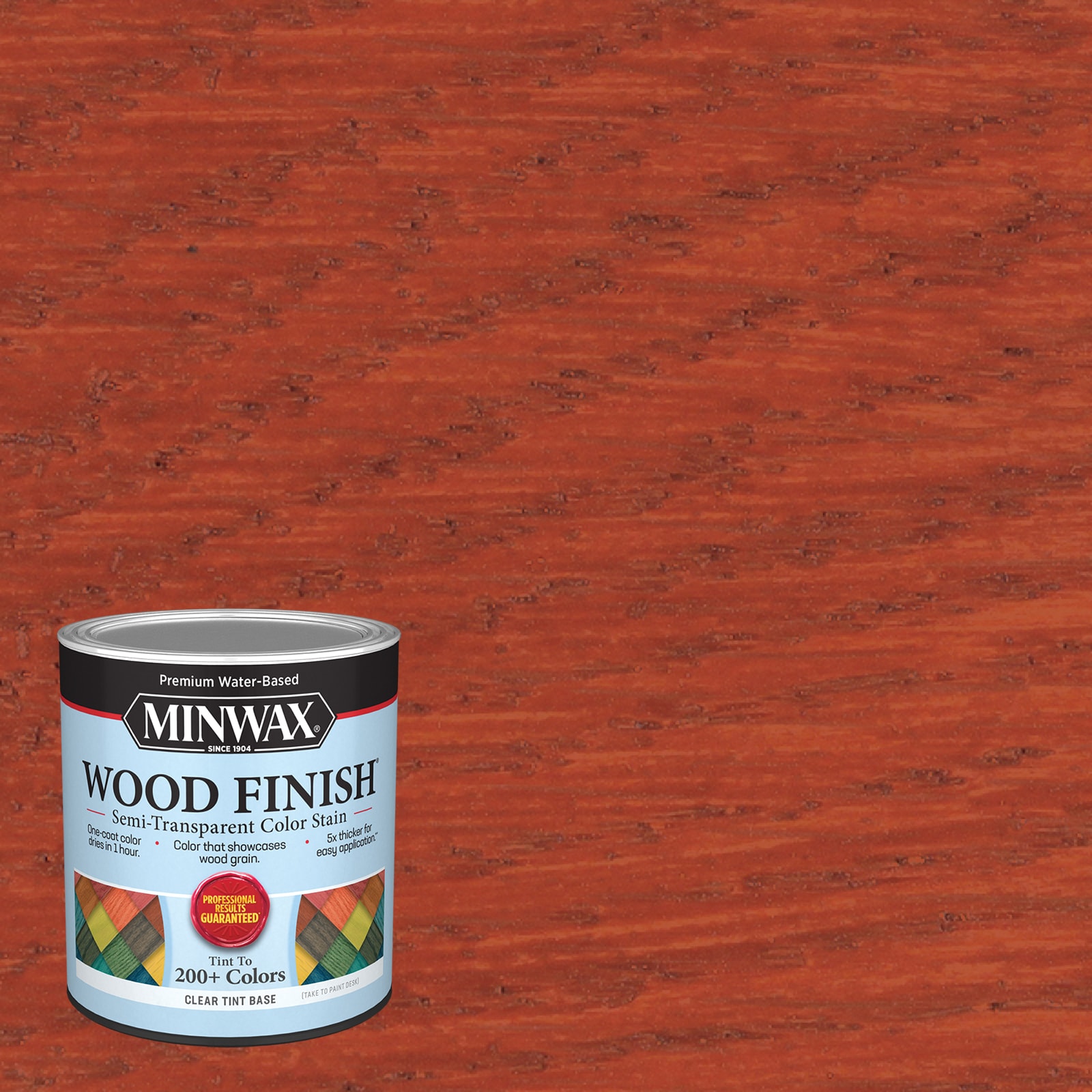 Minwax Wood Finish Water-Based China Red Mw1227 Semi-Transparent Interior  Stain (1-Quart) in the Interior Stains department at
