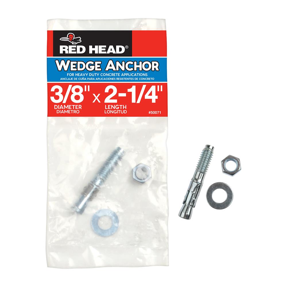 Red Head 50071 3/8-in x 2-1/4-in Concrete Wedge Anchors (