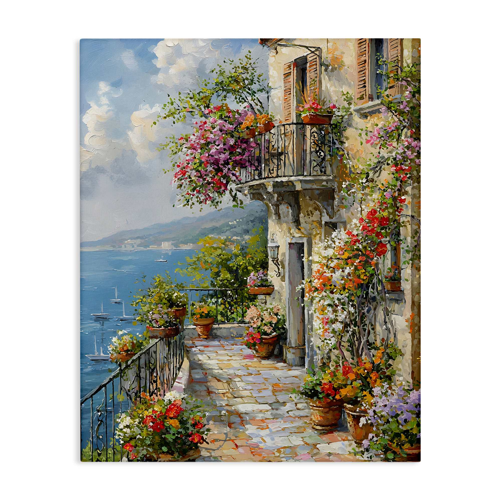 Stupell Industries BT-708-CN-16X20 Botanical Lined Seaside Canvas Wall Art By Franklyn Gregory 16 x 20