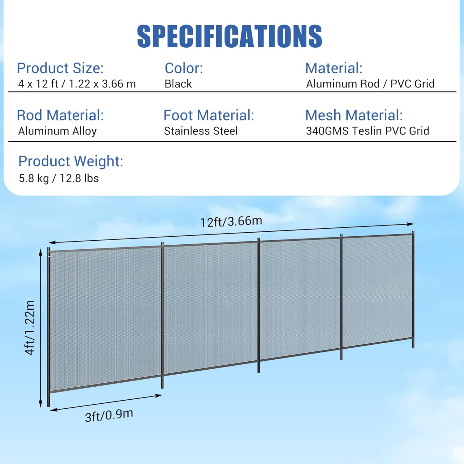 GAOMON LSPPJOK-GXO9DSA6E0 Pool-Safety-Barrier-Gates - View #2