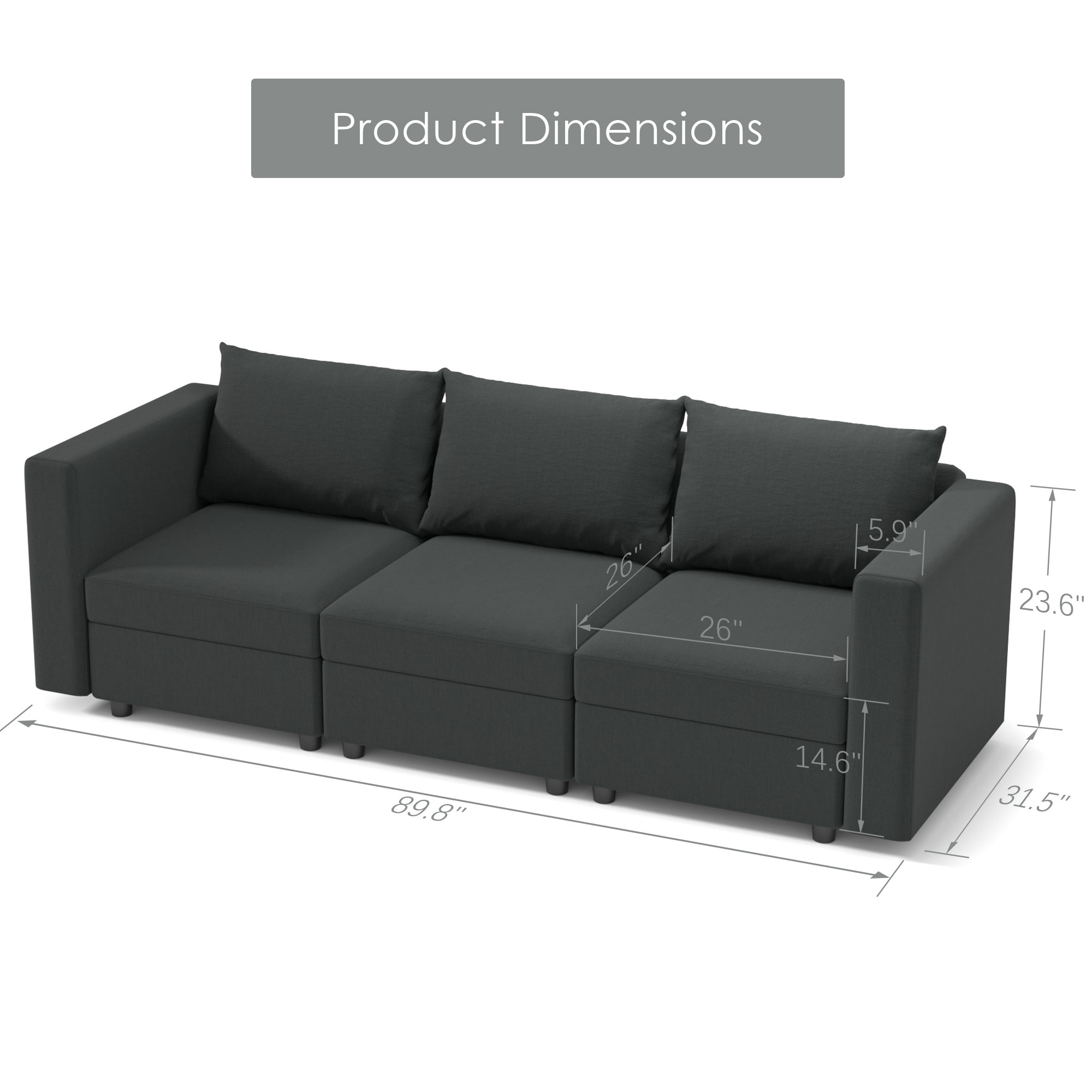 Ainfox WURX30DG Sofas-Loveseats - View #2