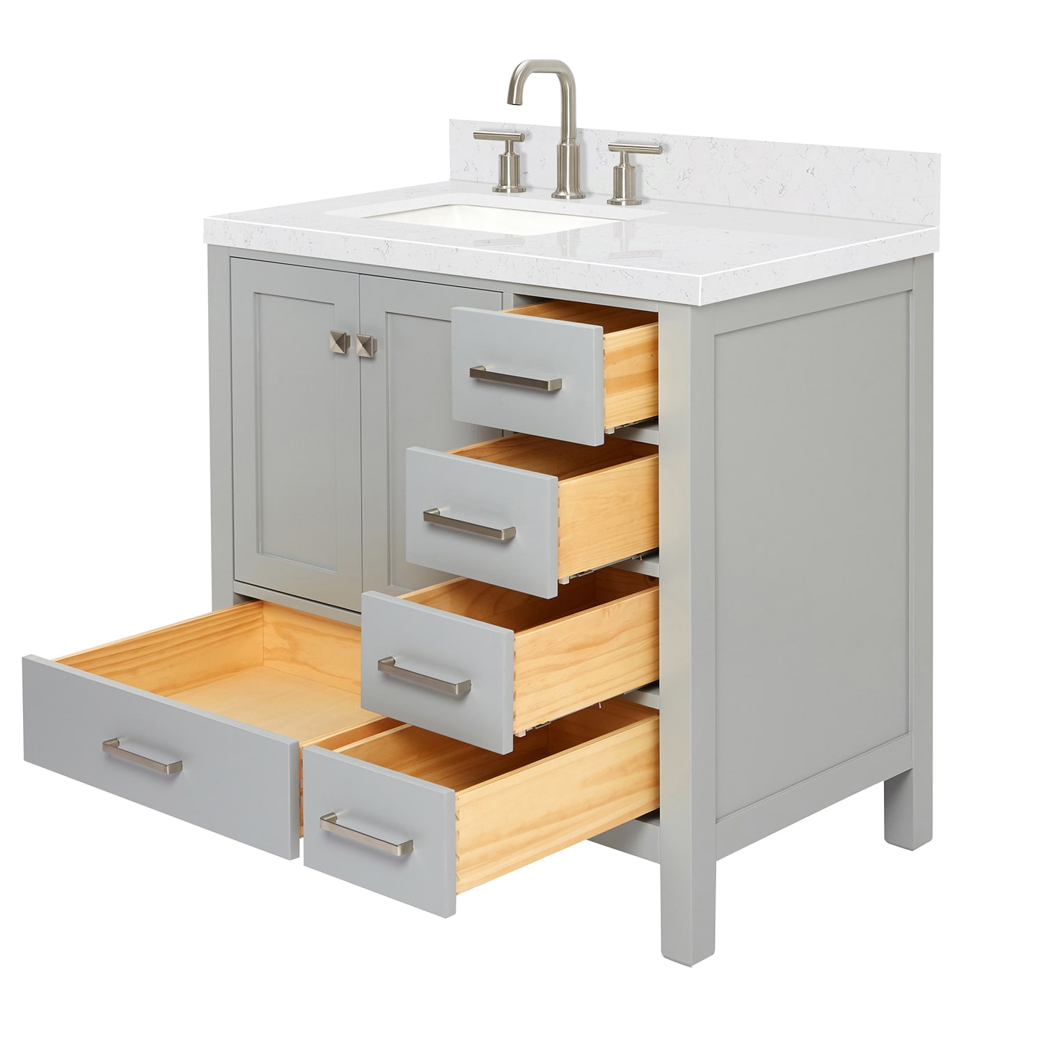 ARIEL A036SLCQRVOGRY Bath-Vanity-Combo - View #10