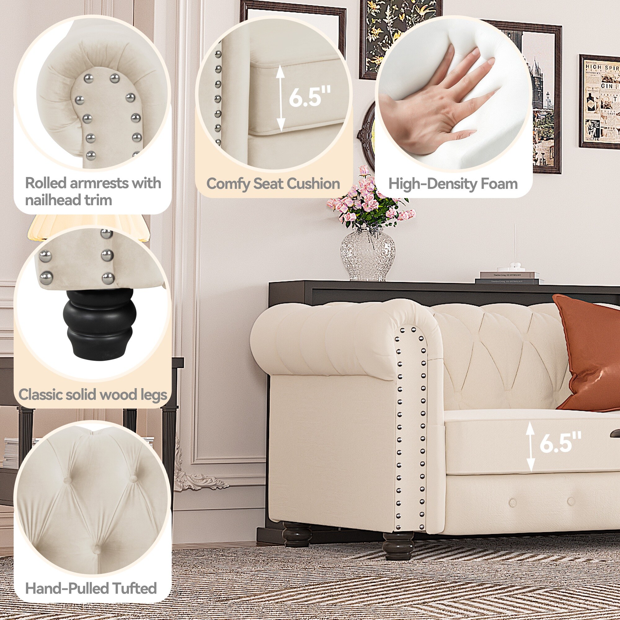 FARATI 8712-BEIGE-1 chairs - View #3