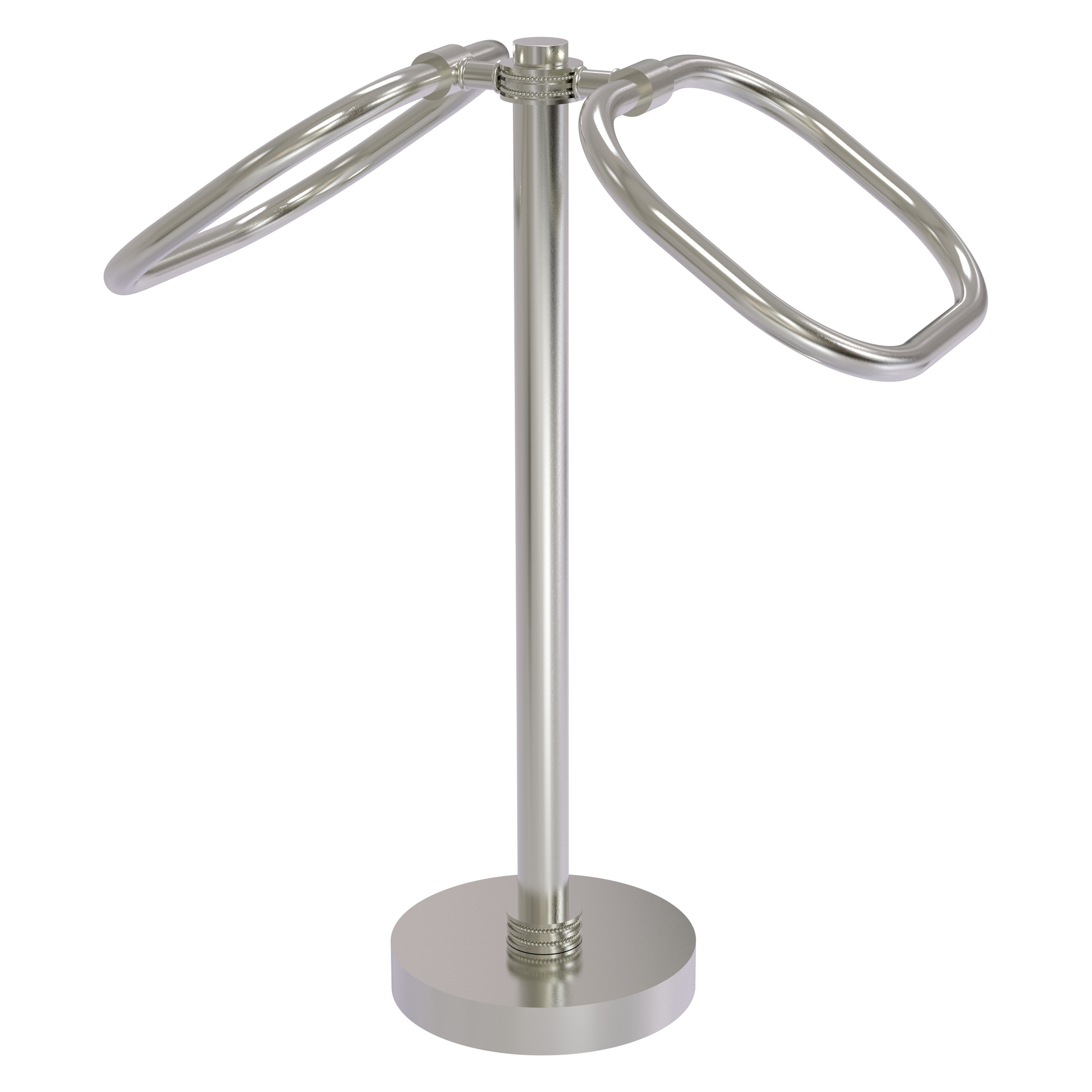 Allied Brass TB-20D-SN Satin Nickel Freestanding countertop Double Towel Ring