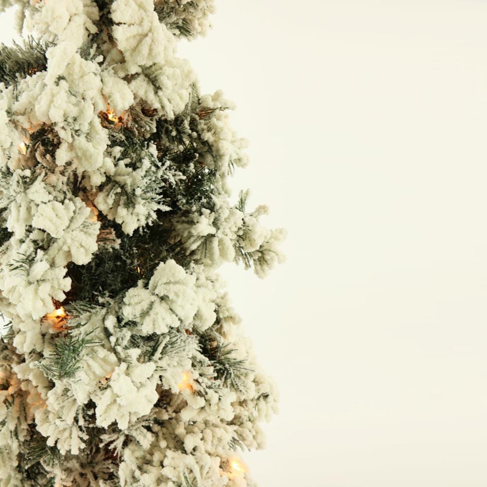 Elegant 2-Ft White Pine Pre-Lit Christmas Tree with Clear Lights