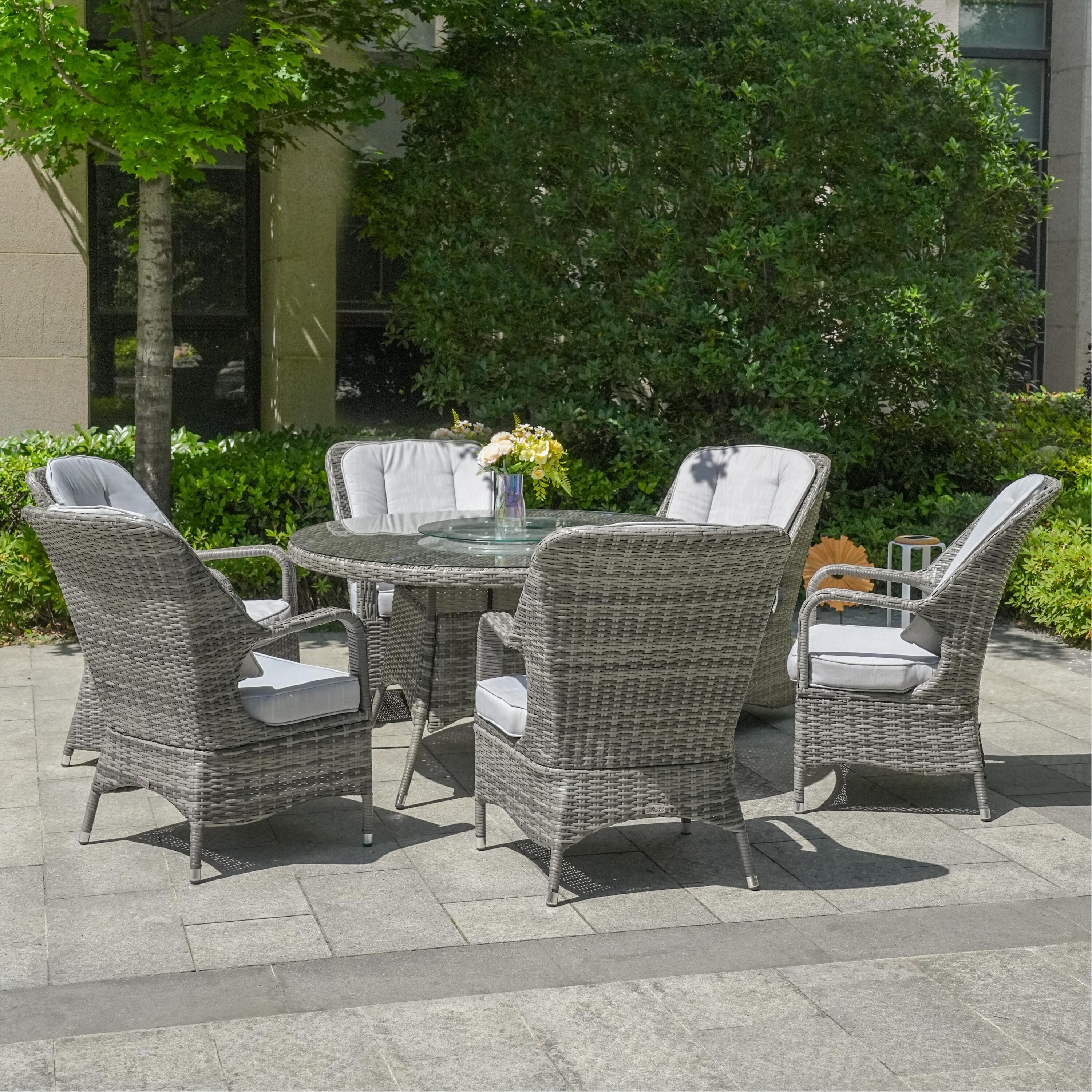 Direct Wicker DWD-1711-GRAY Patio-Dining-Sets - View #4