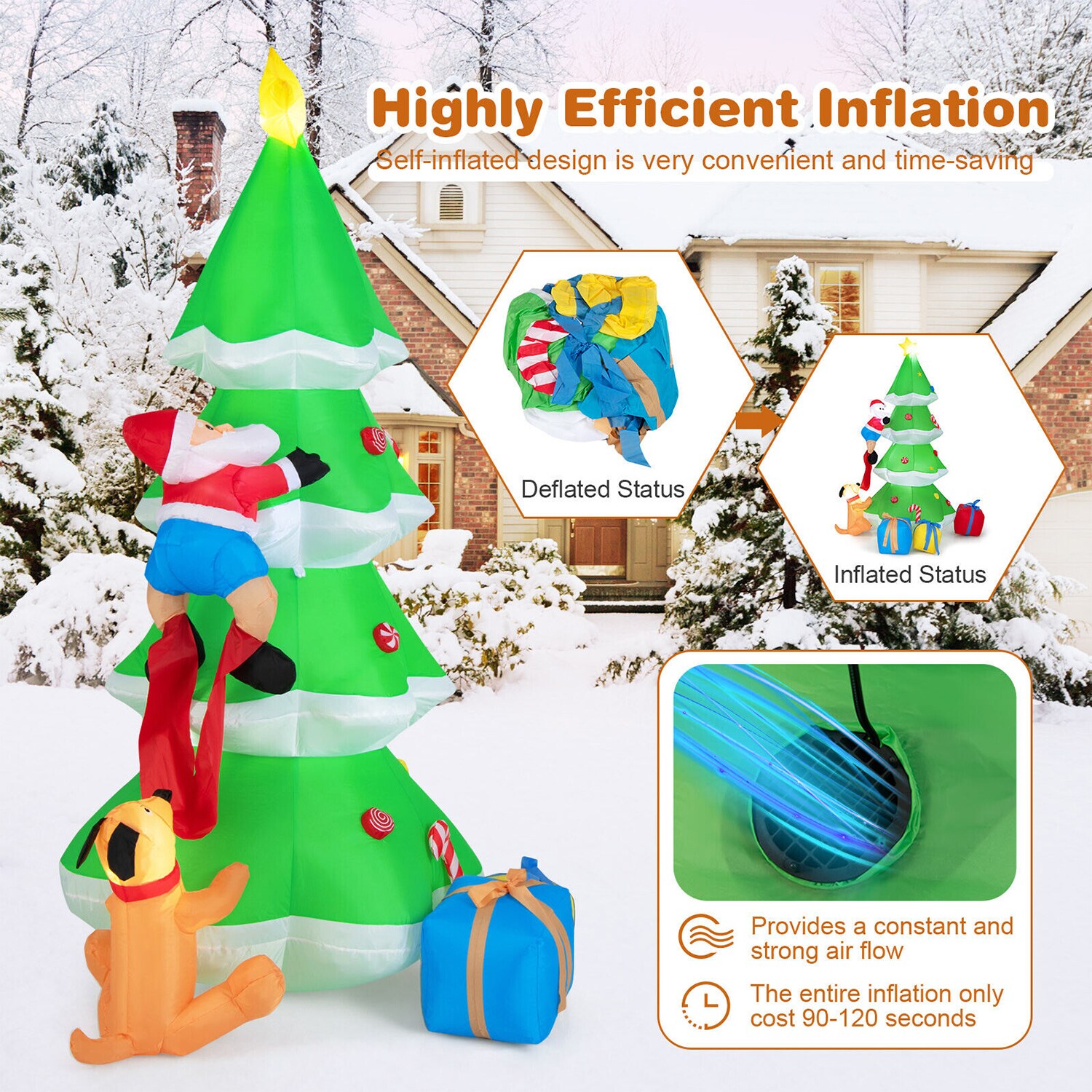 WELLFOR HYJ23969US Christmas-Inflatables - View #3