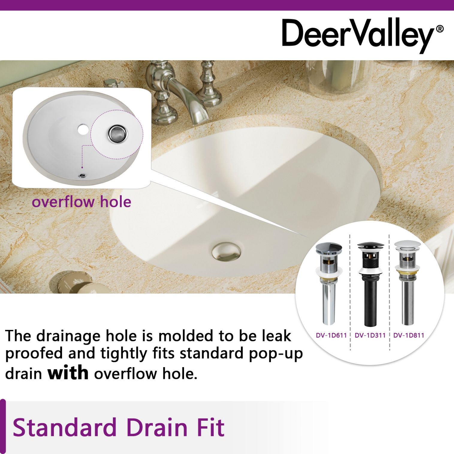White Ceramic Oval Undermount Bathroom Sink with Overflow