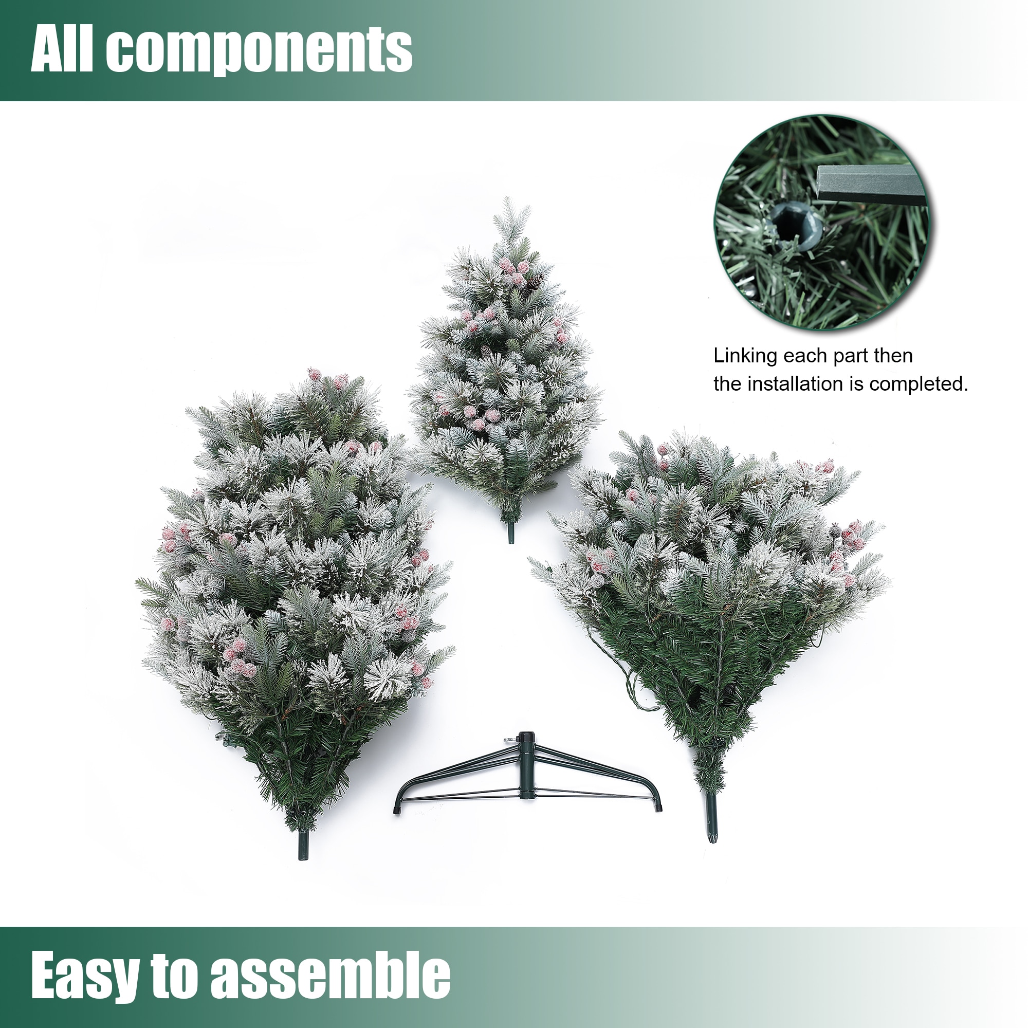 LuxenHome WHAP1800 Artificial-Christmas-Trees - View #10