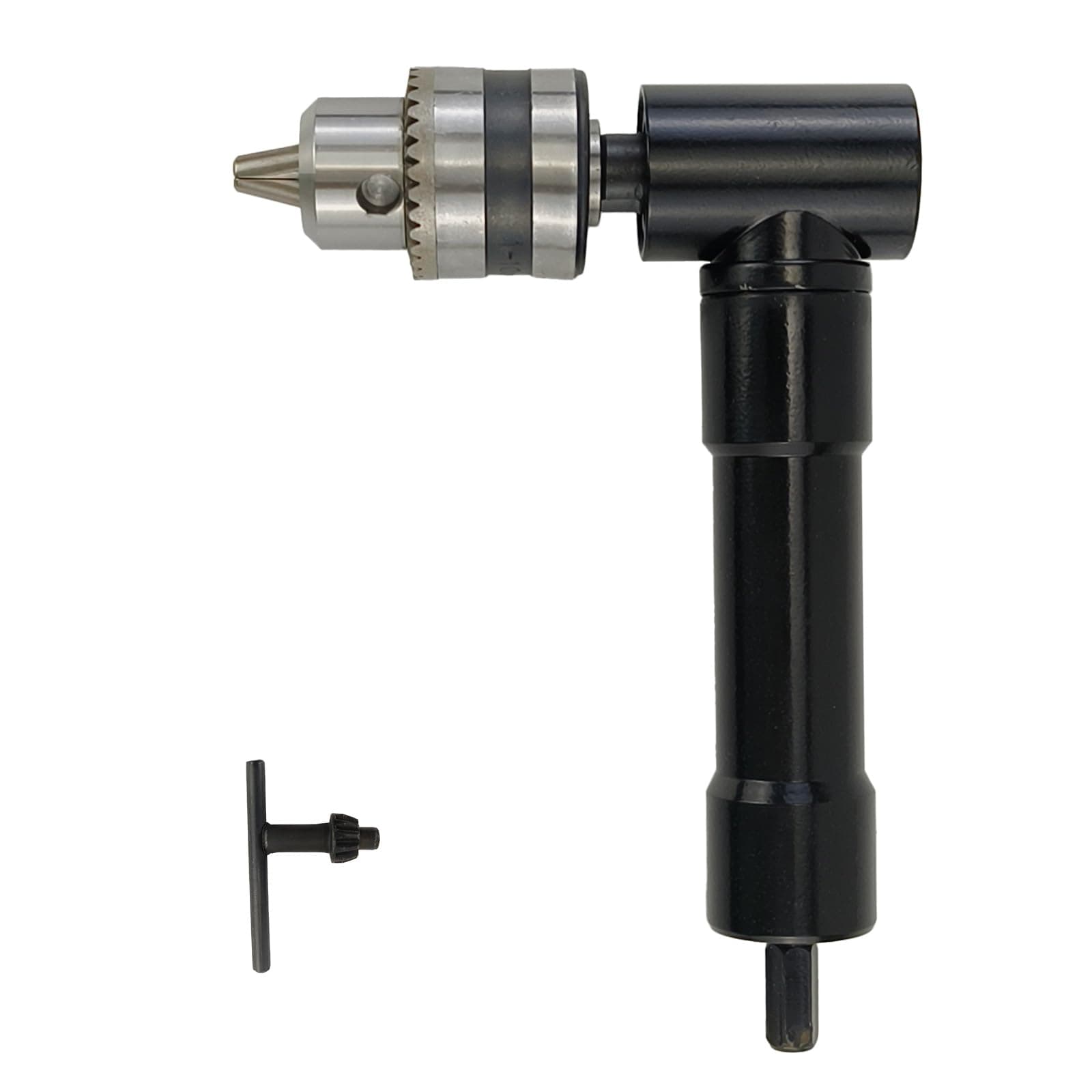 DYRCJ  Right Angle Attachment 90 Degree Cordless Drill Adapter with Three Eighths Inch Keyed Chuck and Eight Millimeter Hex Shank for Versatile