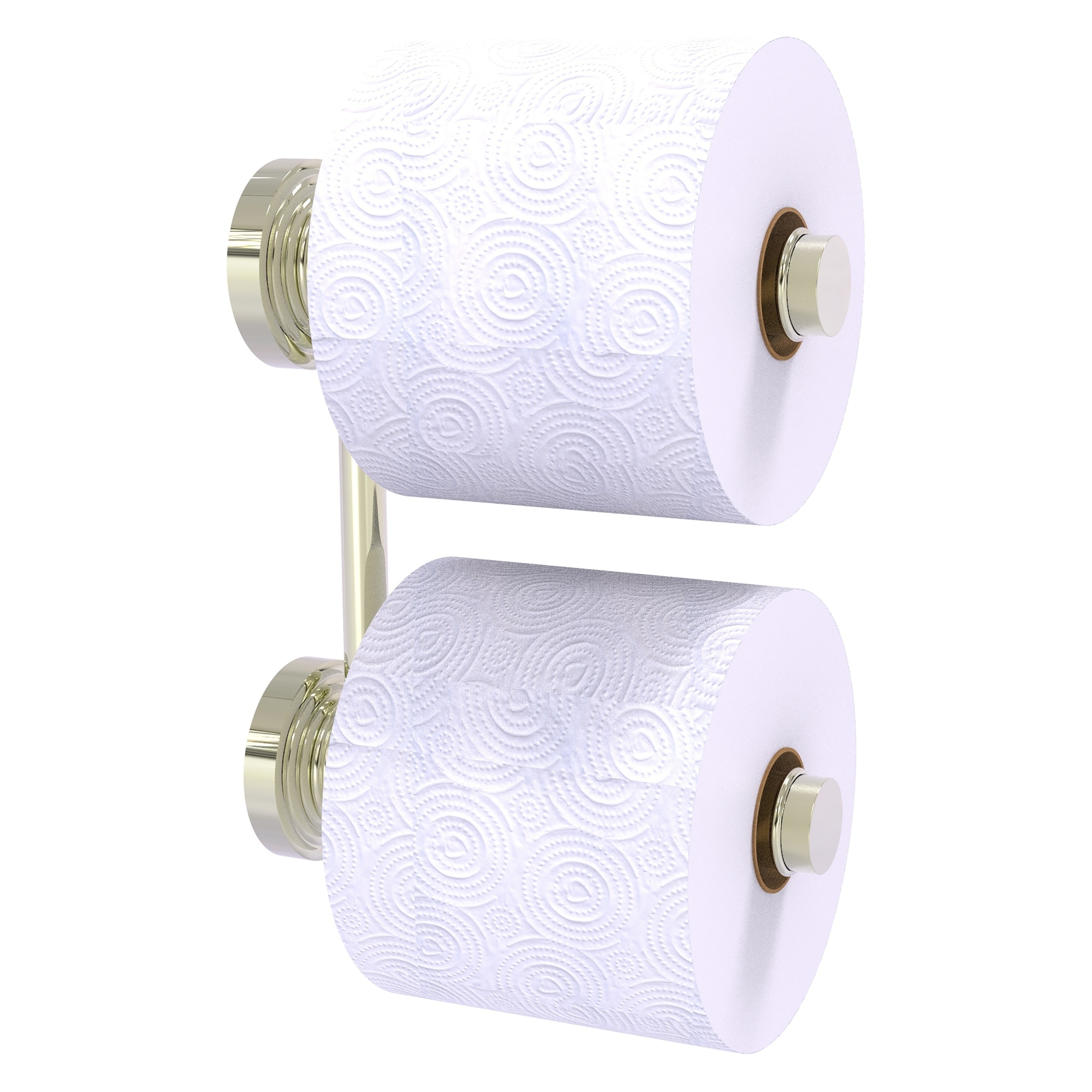 Allied Brass WP-24-RR-2-PNI Waverly Place Polished Nickel Wall mount Double post Toilet Paper Holder 2 -Rolls with Storage