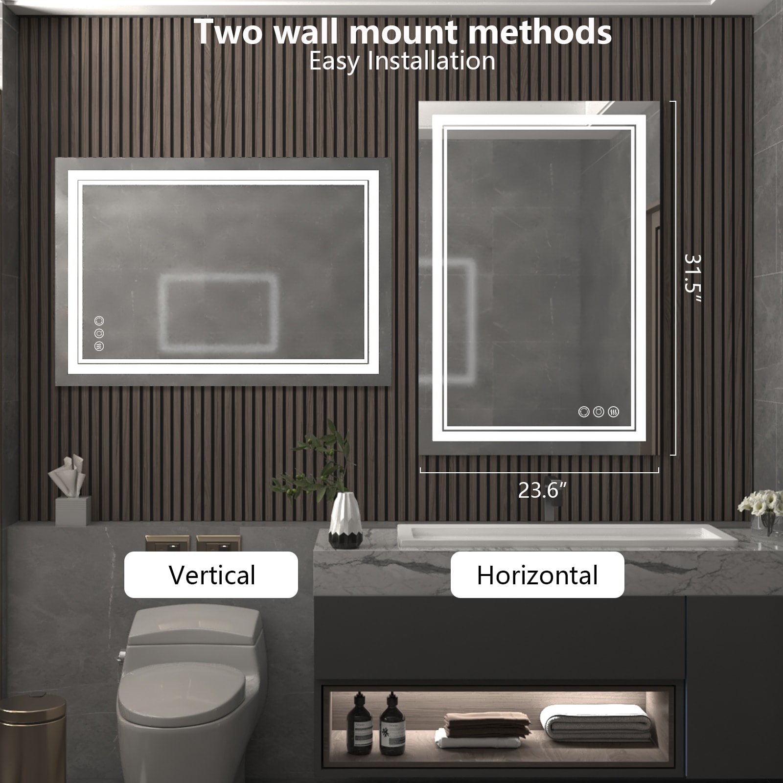 Maxax MXML01-68 Framed-Bath-Mirrors - View #3