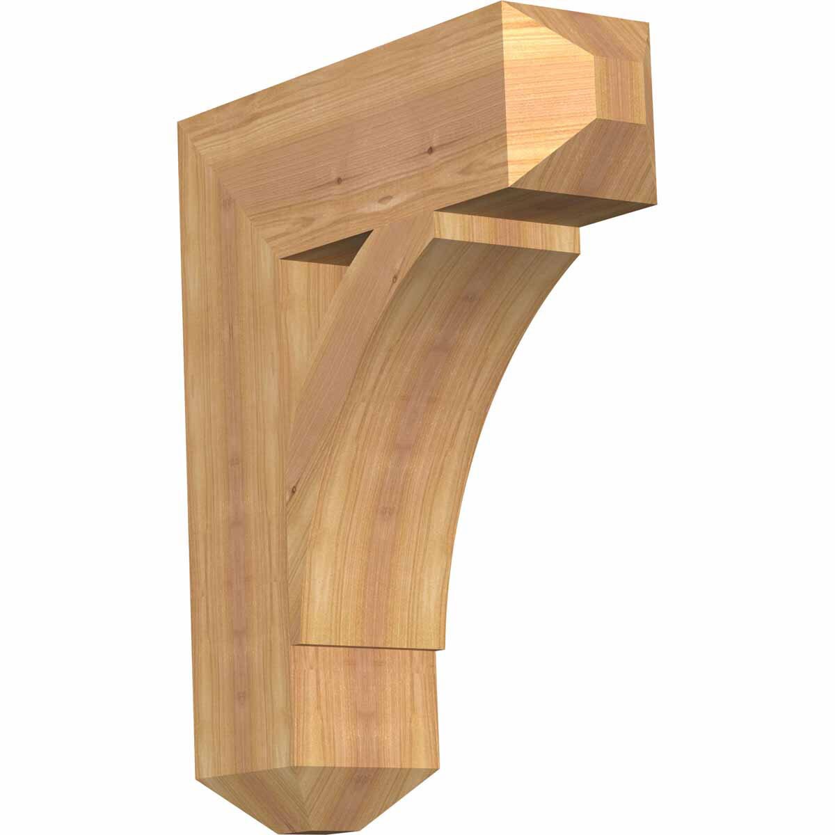 Ekena Millwork BKT06X20X24THR04SWR Thorton craftsman smooth 5-1/2-in x 20-in x 24-in Western red cedar Brown Wood Standard bracket