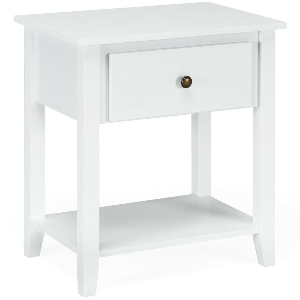 WELLFOR HW-HLY-66561WH White Pine Nightstand