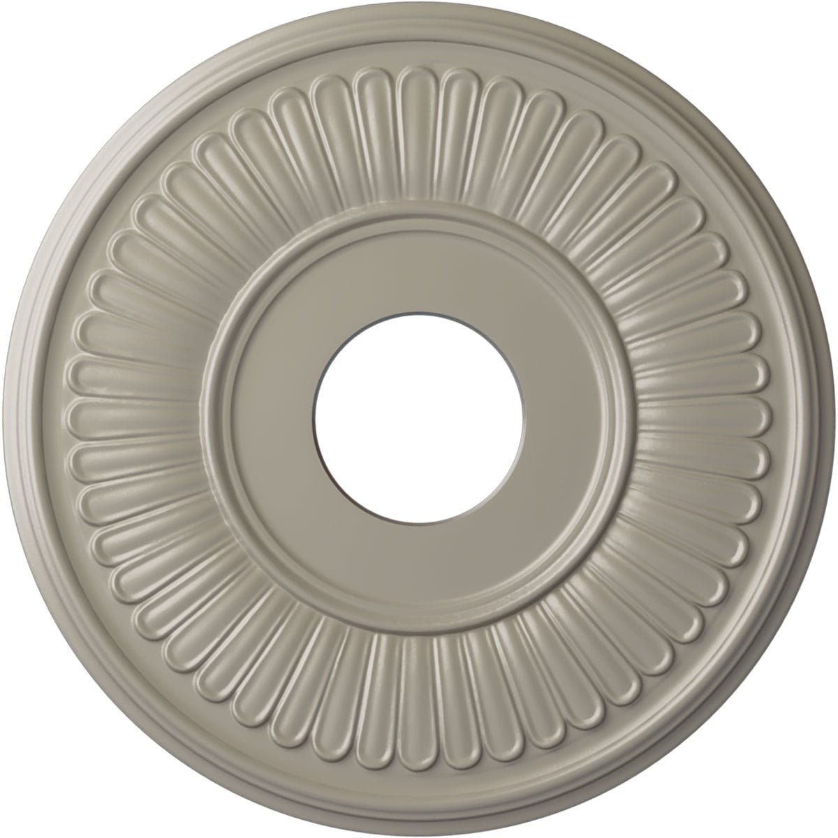 Ekena Millwork CM15BEPWS Berkshire 15.75-in W x 15.75-in L Painted Pearl White Polyurethane Whole Ceiling Medallion