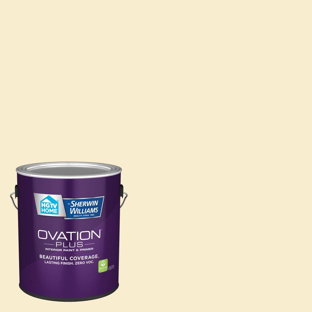 HGTV HOME by Sherwin-Williams 3001-2C-2557216 Ovation Plus Eggshell Champagne Tickle 3001-2C Latex Interior Paint Paint + Primer ( 1-gallon )