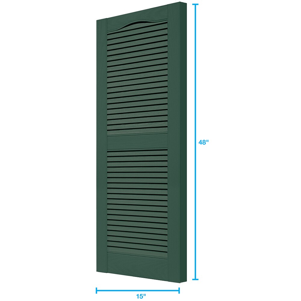 Vantage 14.563-in W x 47.781-in H Forest Green Exterior Shutters 