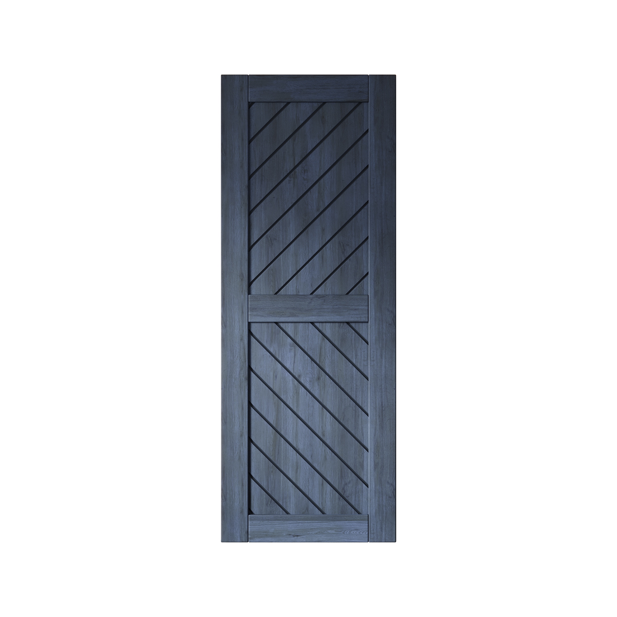 HOMACER XT3-2680-NA 26-in x 80-in Navy Prefinished Non-standard Pine Wood Solid core Single Barn Door (Hardware Not Included)