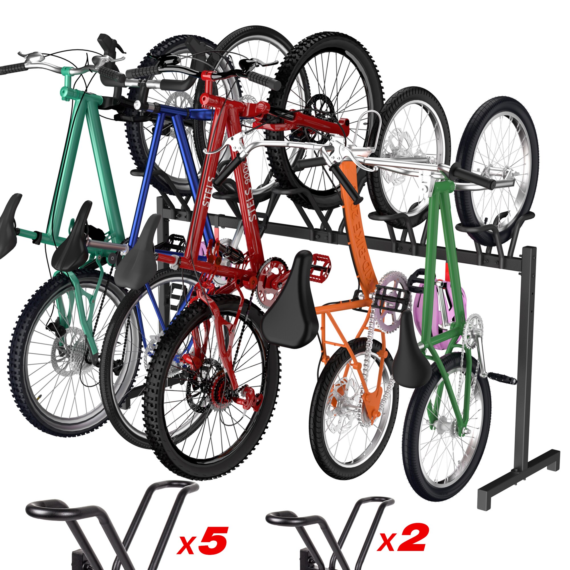  6 Pack Heavy Duty Bike Hook, 7.5 Inches, Capacity 100LBS,  Bike Hooks For Garage Wall And Bike Hooks For Garage Ceiling