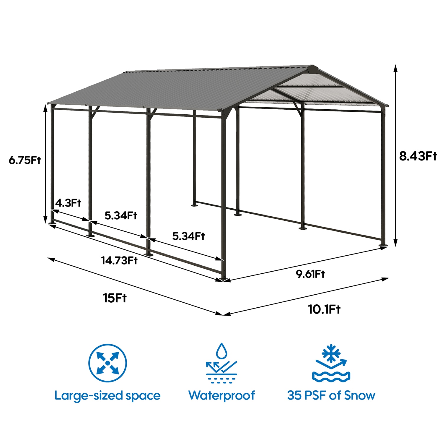 Mondawe MD-CPL00021 Carport-Covers - View #6