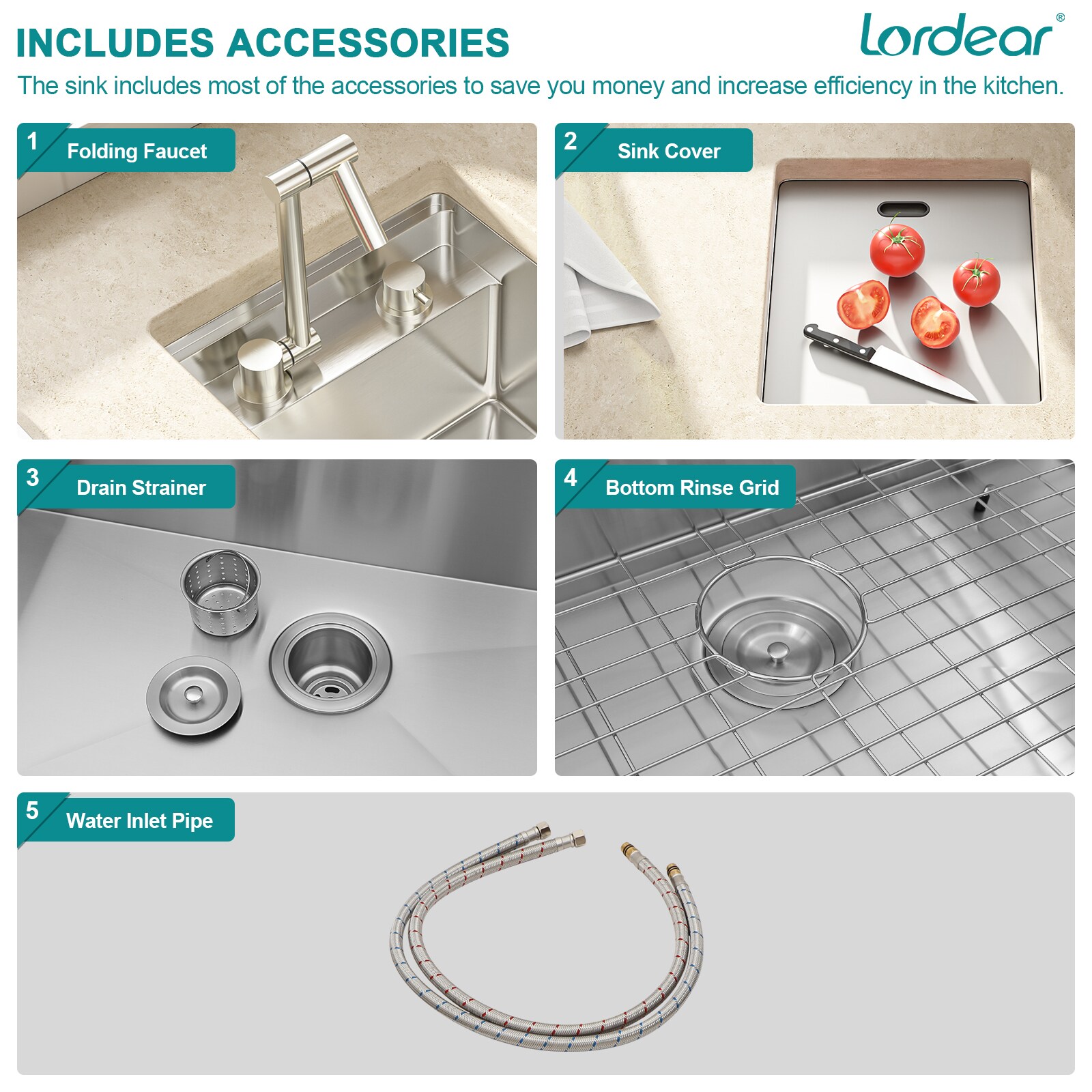 Lordear H-LU2618R1 Kitchen-Sinks - View #8