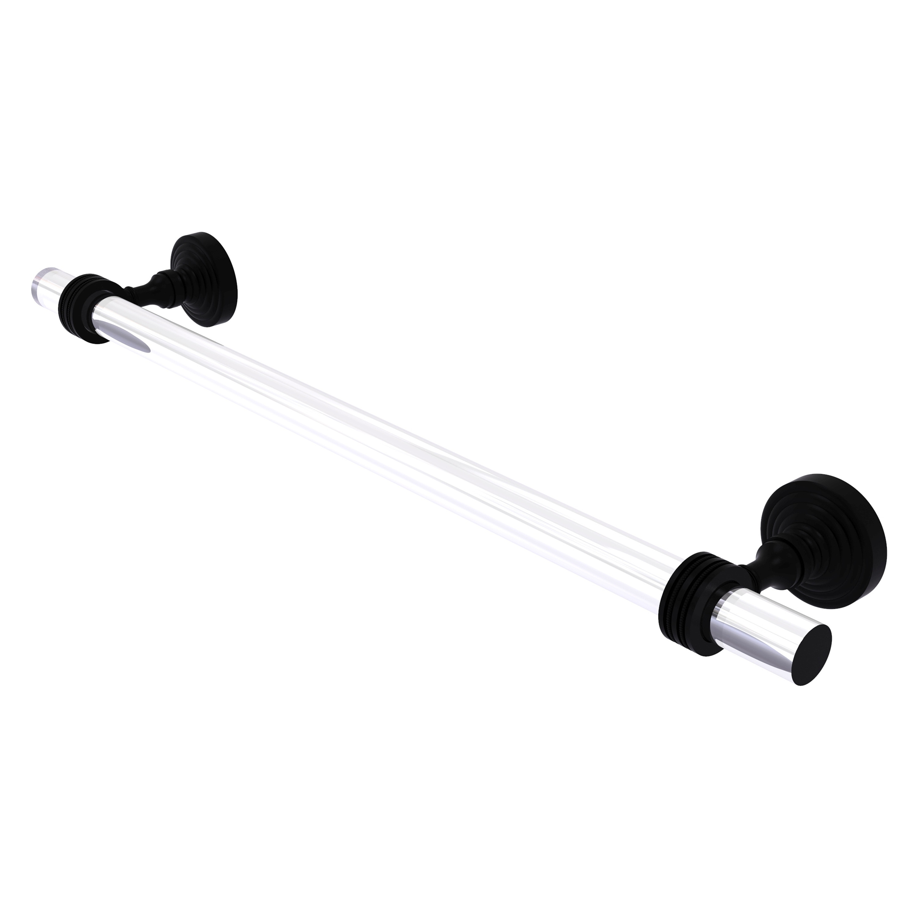 Allied Brass PG-41D-18-BKM Pacific Grove 18-in Matte Black Wall mount Single Towel Bar