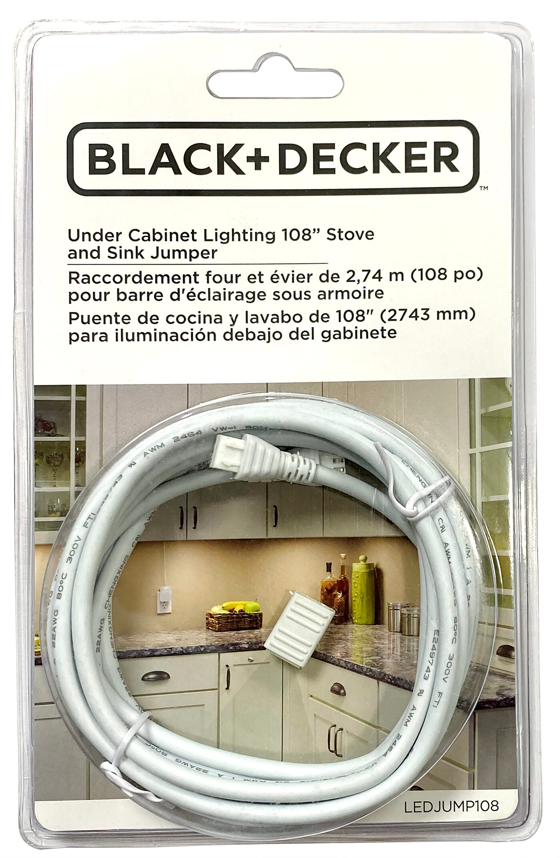 BLACK+DECKER 108 Jumper Wire Accessory for Under Cabinet Lighting Kits 