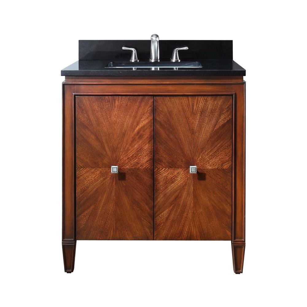 Avanity Brentwood 31 In New Walnut Undermount Single Sink Bathroom Vanity With Black Granite Top 5811