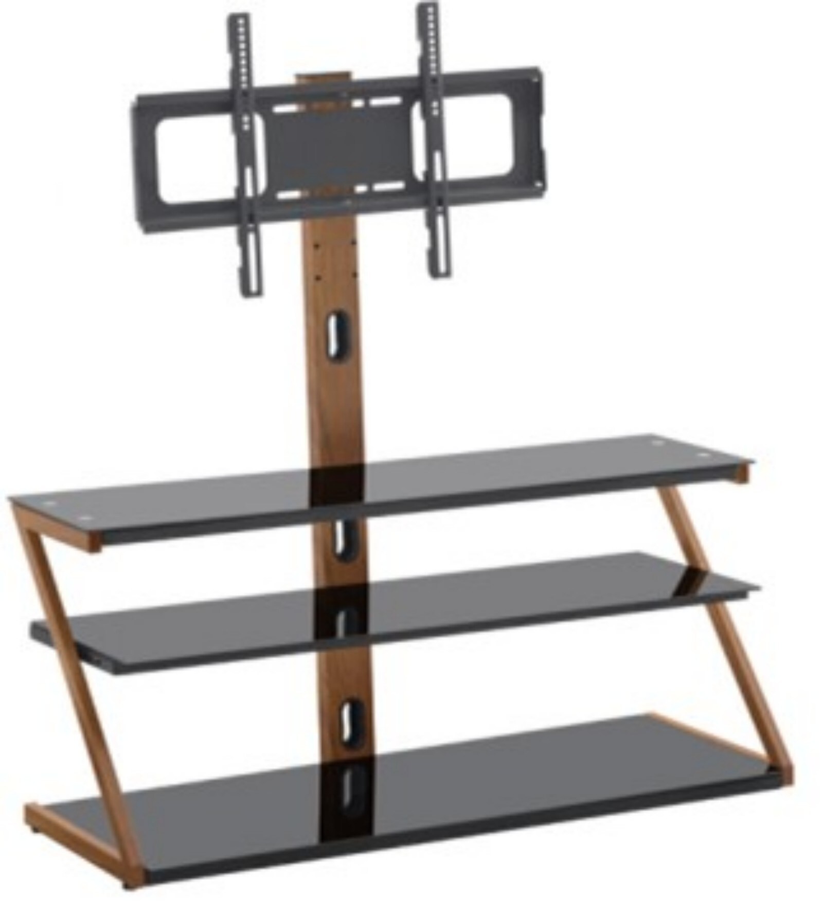 Maocao Hoom JL4105865 Modern/Contemporary Walnut+black TV stand ( Accommodates TVs up to 32-in )