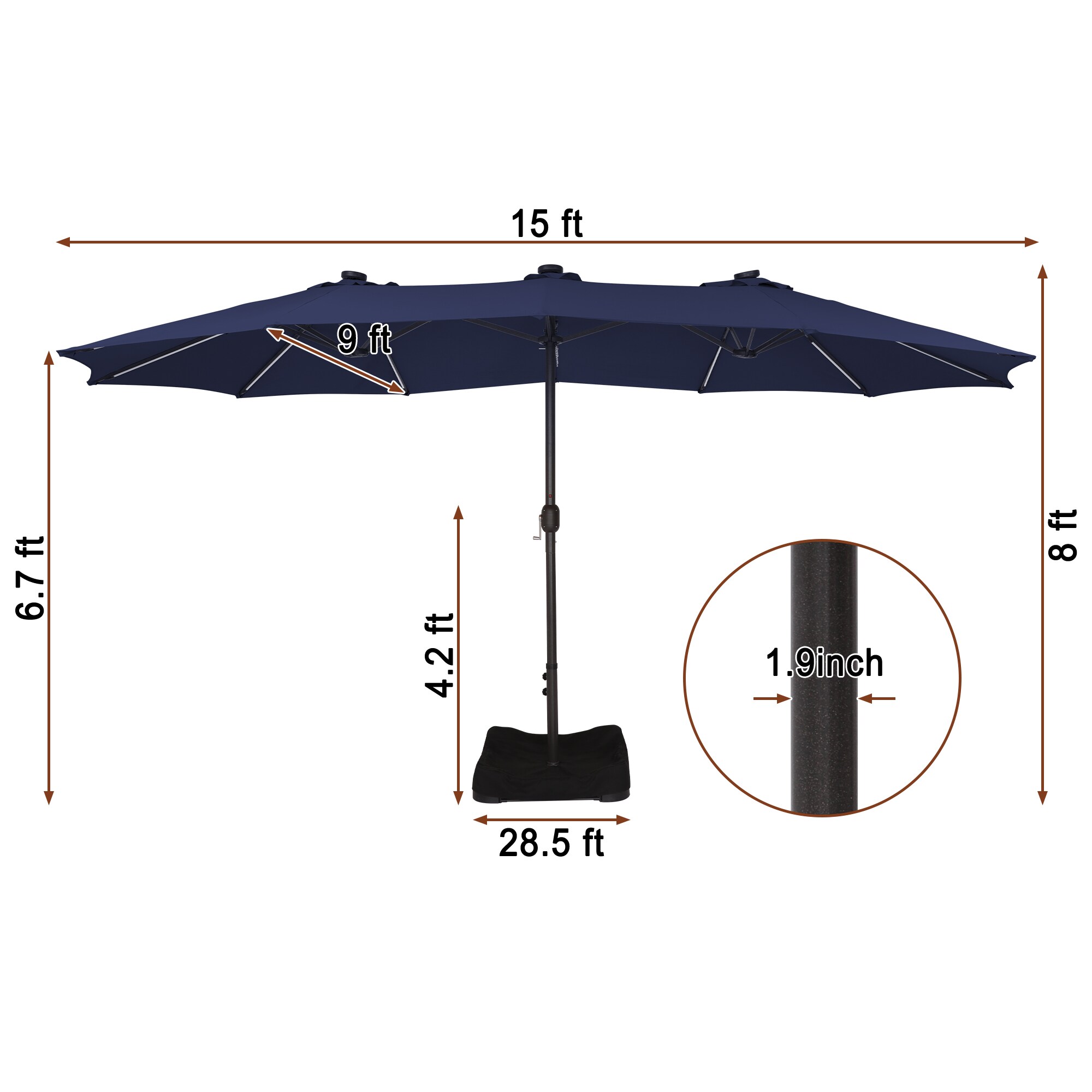 Dimakai DK-01HT15L190 Umbrellas-2 - View #10