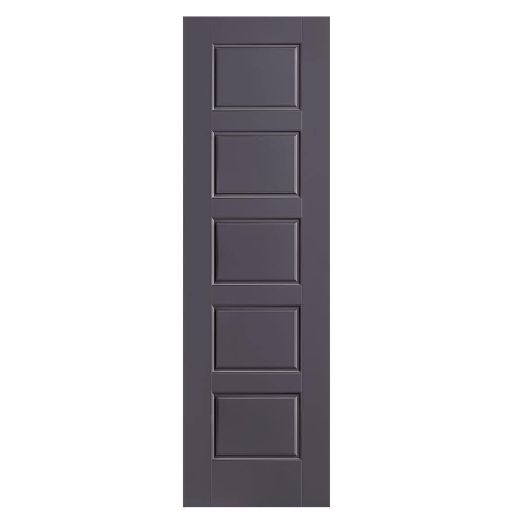 Masonite 1443904 Riverside 24-in x 80-in Slate 5-panel equal Smooth Hollow core Prefinished Molded composite Slab Door