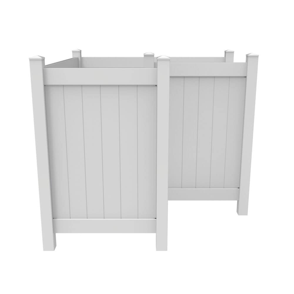 Freedom 73055224 8-ft H x 6-ft W White Vinyl Flat-top Fence panel (Unassembled)