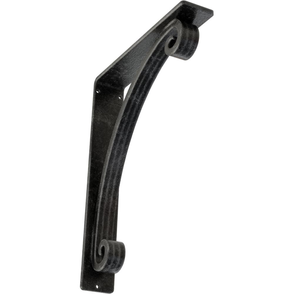 Ekena Millwork BKTM02X10X12TLEASV Legacy 10-in x 2-in x 12-in Gray Wrought iron Mounting bracket