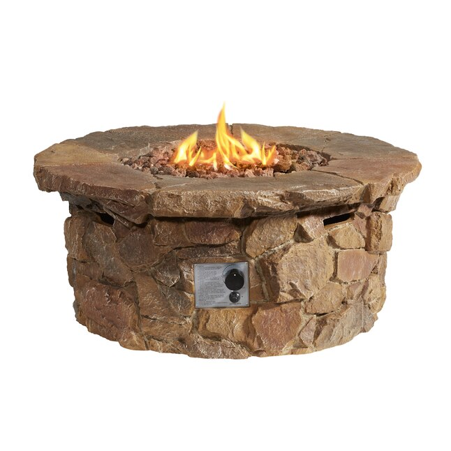 Composite Propane Gas Fire Pit Table, Garden Treasures Tabletop Fire Pit