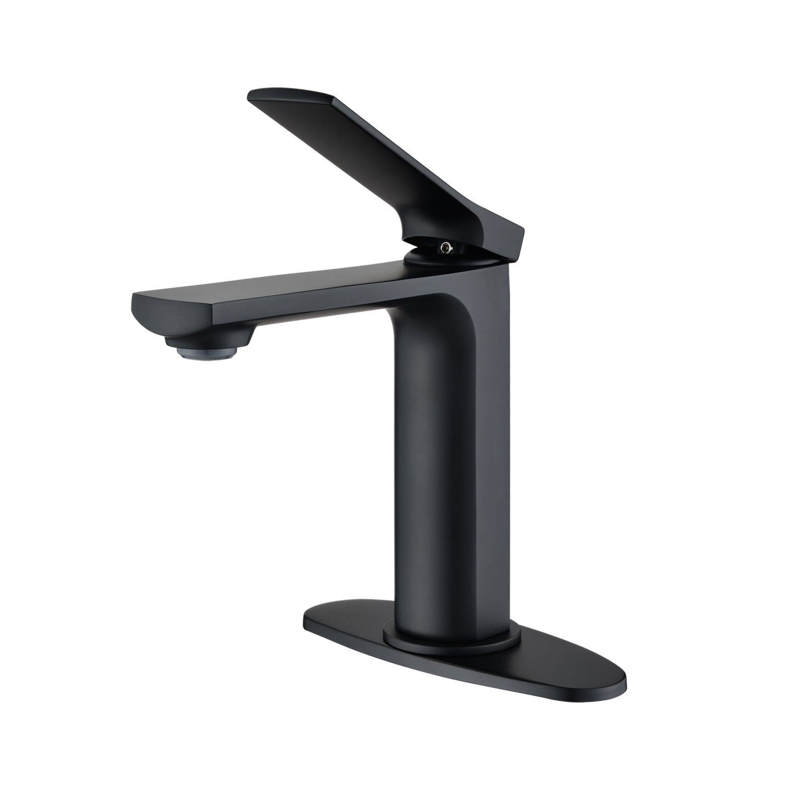 Vanityfus - Bathroom Faucet Single Handle Stainless Steel Faucet for Bathroom Sink-Matte Black
