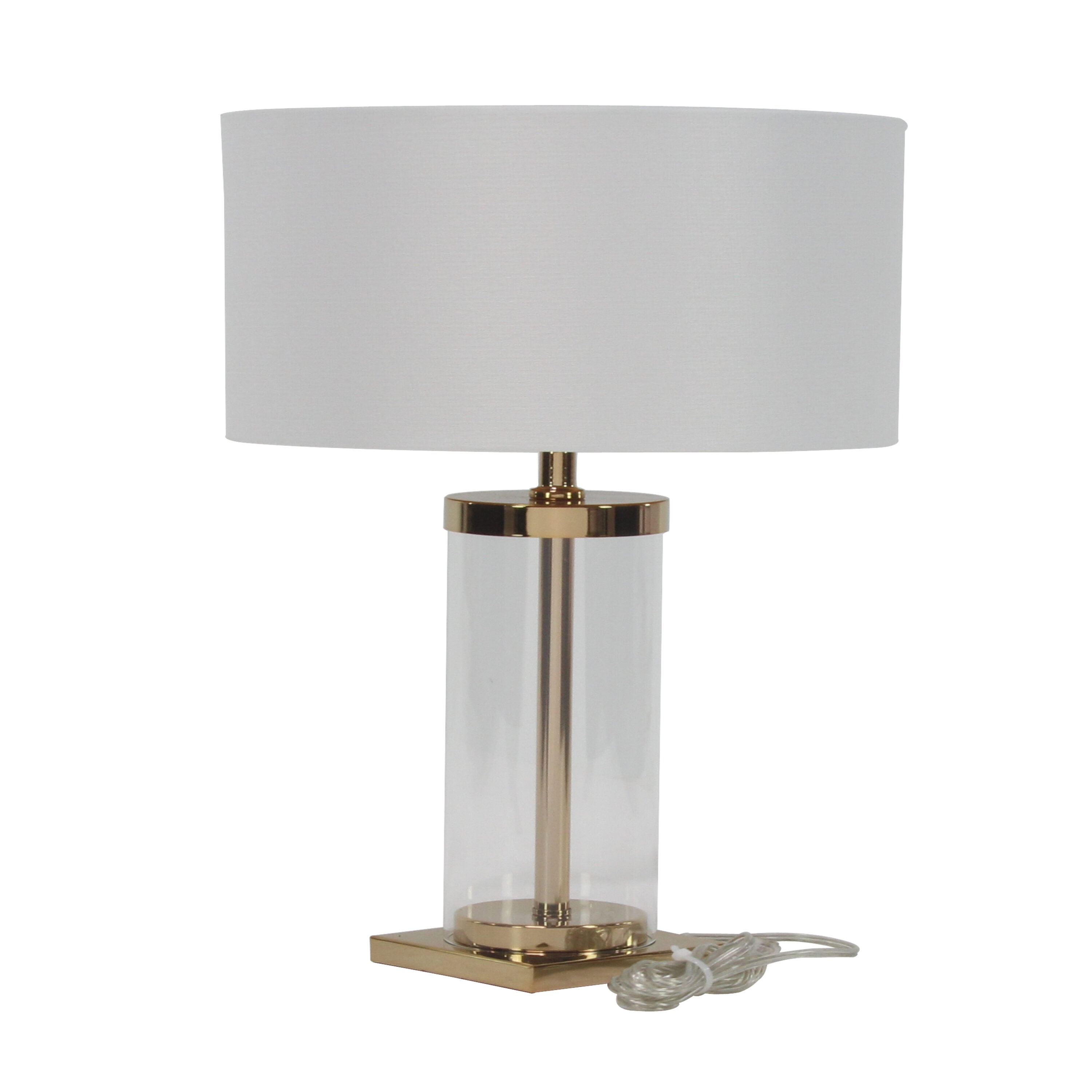 CosmoLiving by Cosmopolitan 24-in Gold with Drum Shade LED On/Off ...