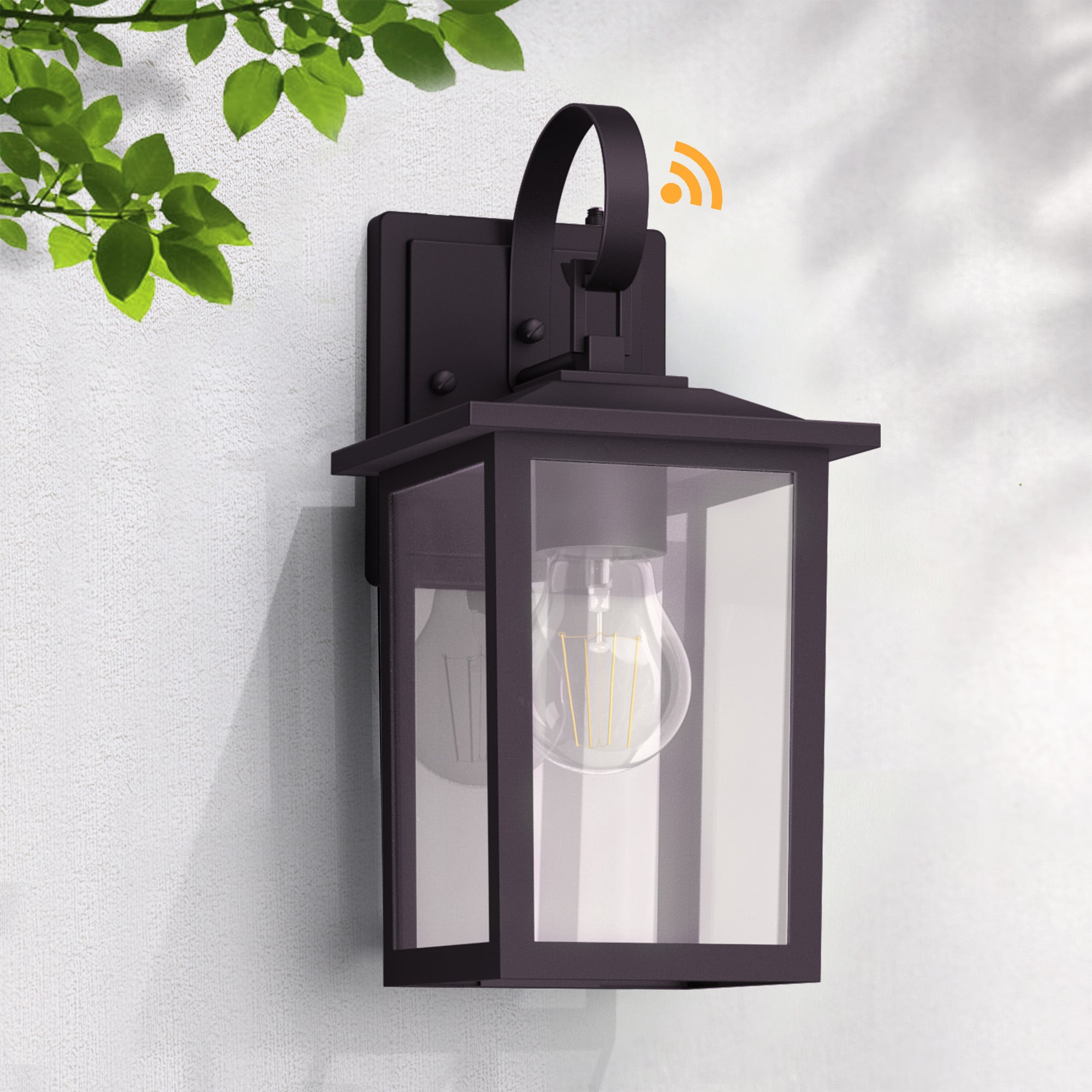 Maxax - Montpelier 1 -Light 12.5-in H Oil-rubbed Bronze Hardwired Dusk to Dawn Outdoor Wall Light