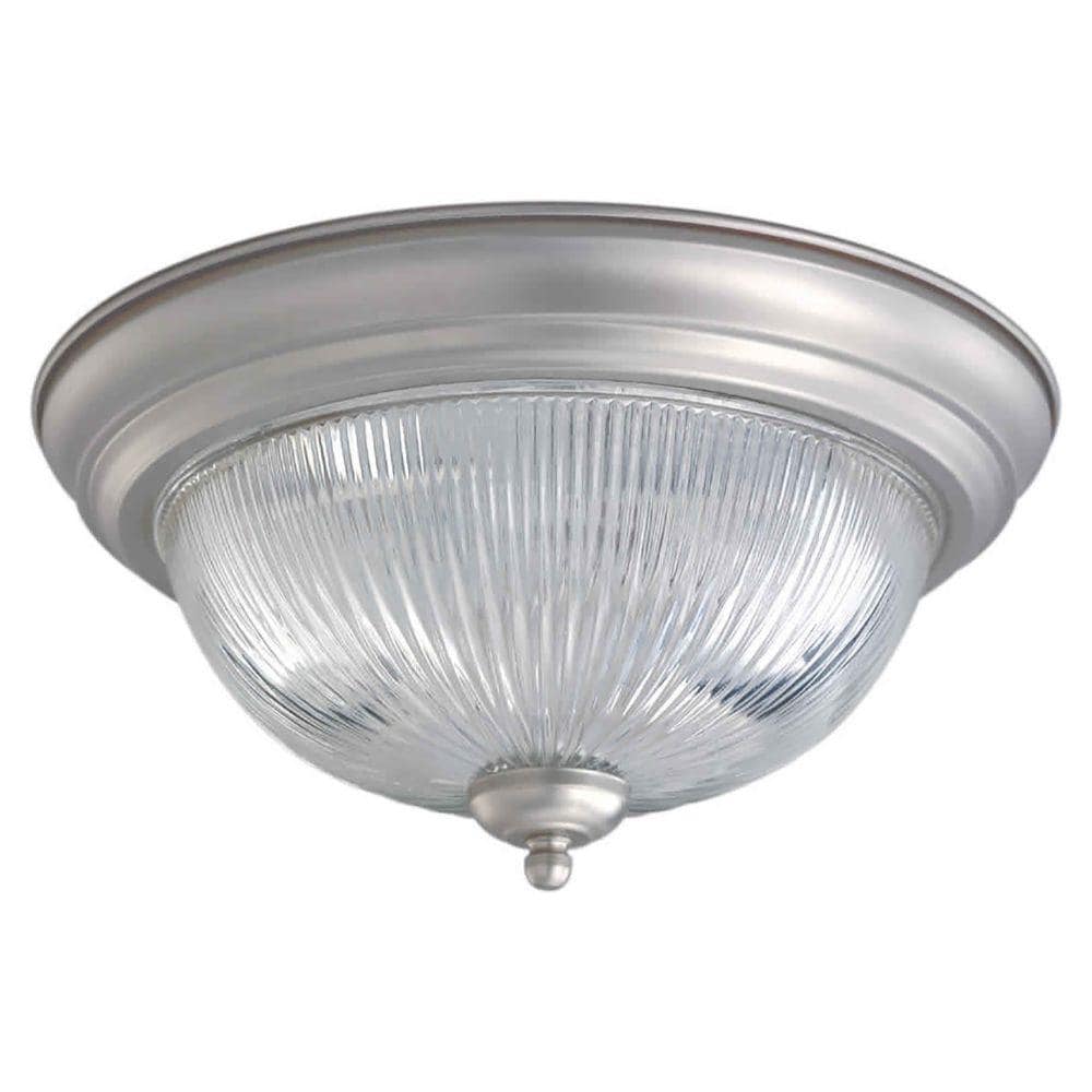  LW20410255 2-Light 13.25-in Brushed Nickel Semi-flush Mount Light