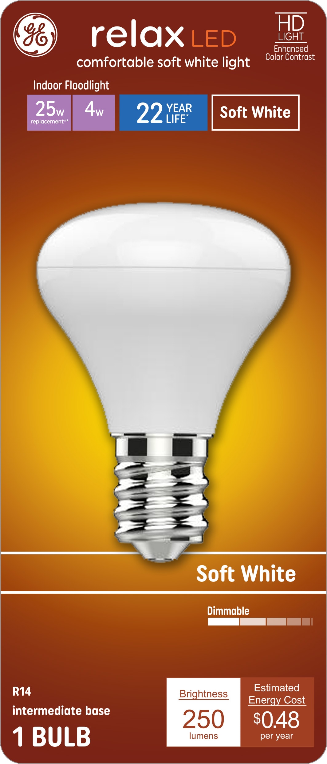 GE 40-Watt EQ S11 Warm White Intermediate Base (e-17) LED Light Bulb at