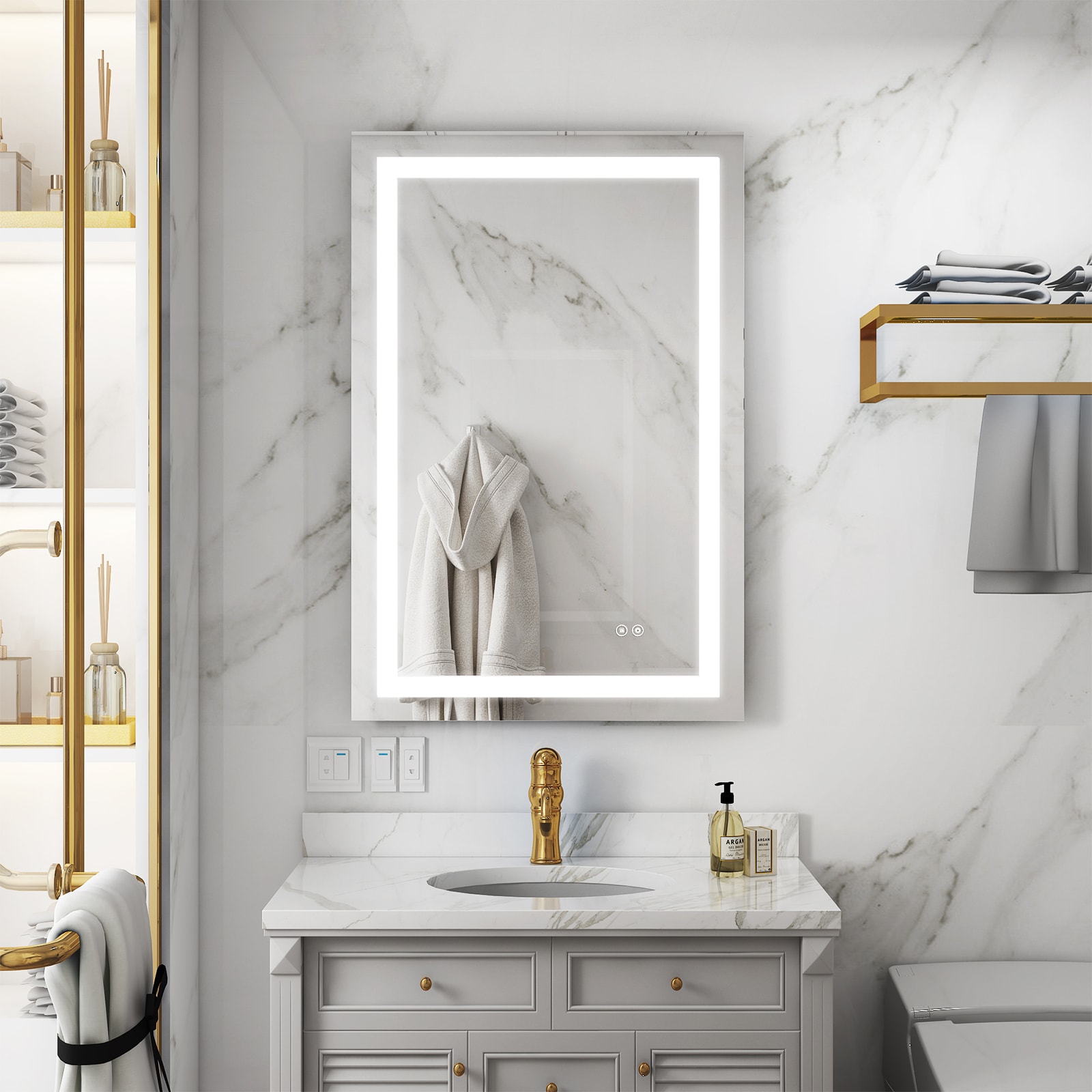 WELLFOR TRX-310AK Framed-Bath-Mirrors - View #8