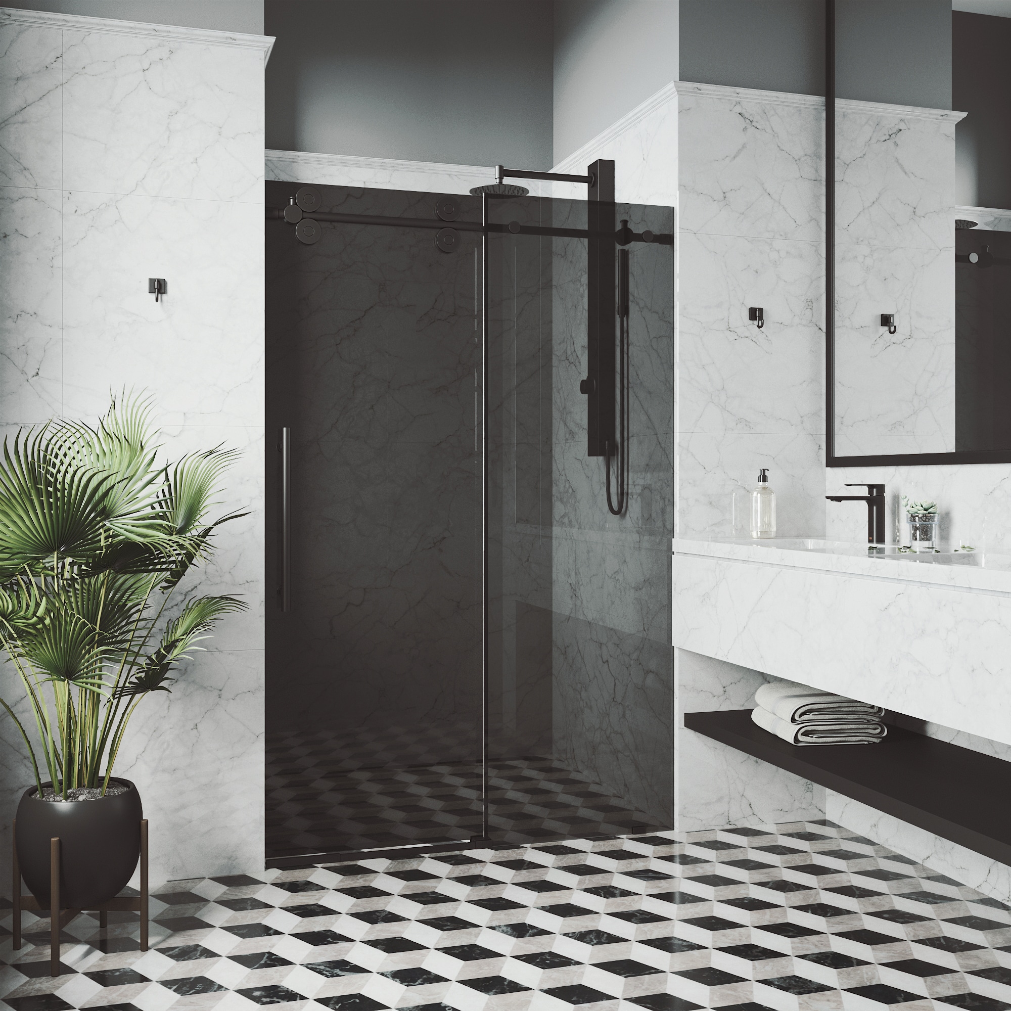 VIGO VG6041MBBLK6074 Shower-Doors - View #4