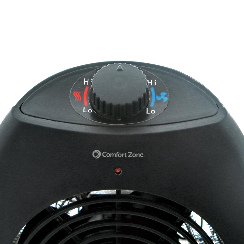 Comfort Zone 1500-Watt Fan Compact Personal Indoor Electric Space ...