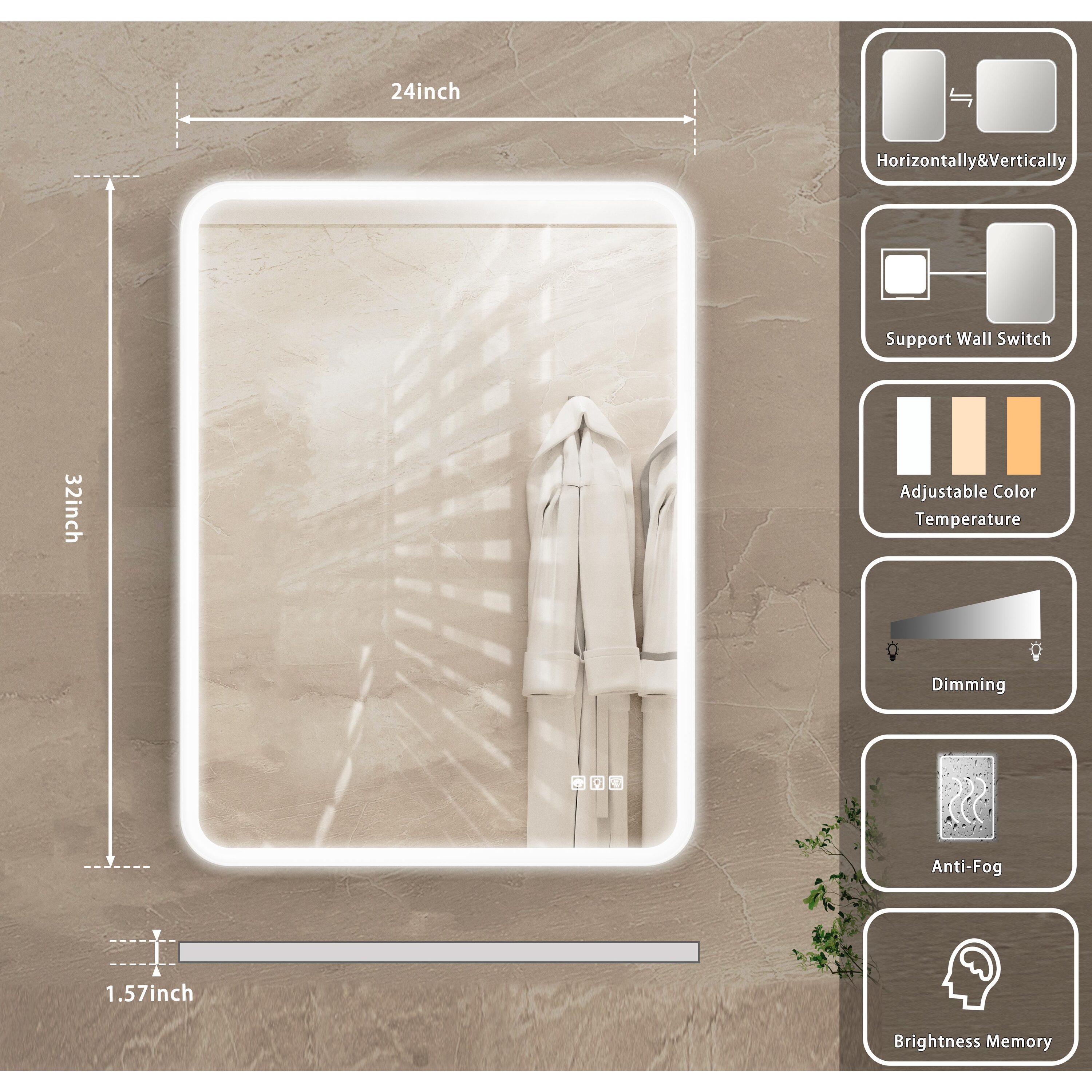 Bayfeve BF-195762-MIR Framed-Bath-Mirrors - View #5